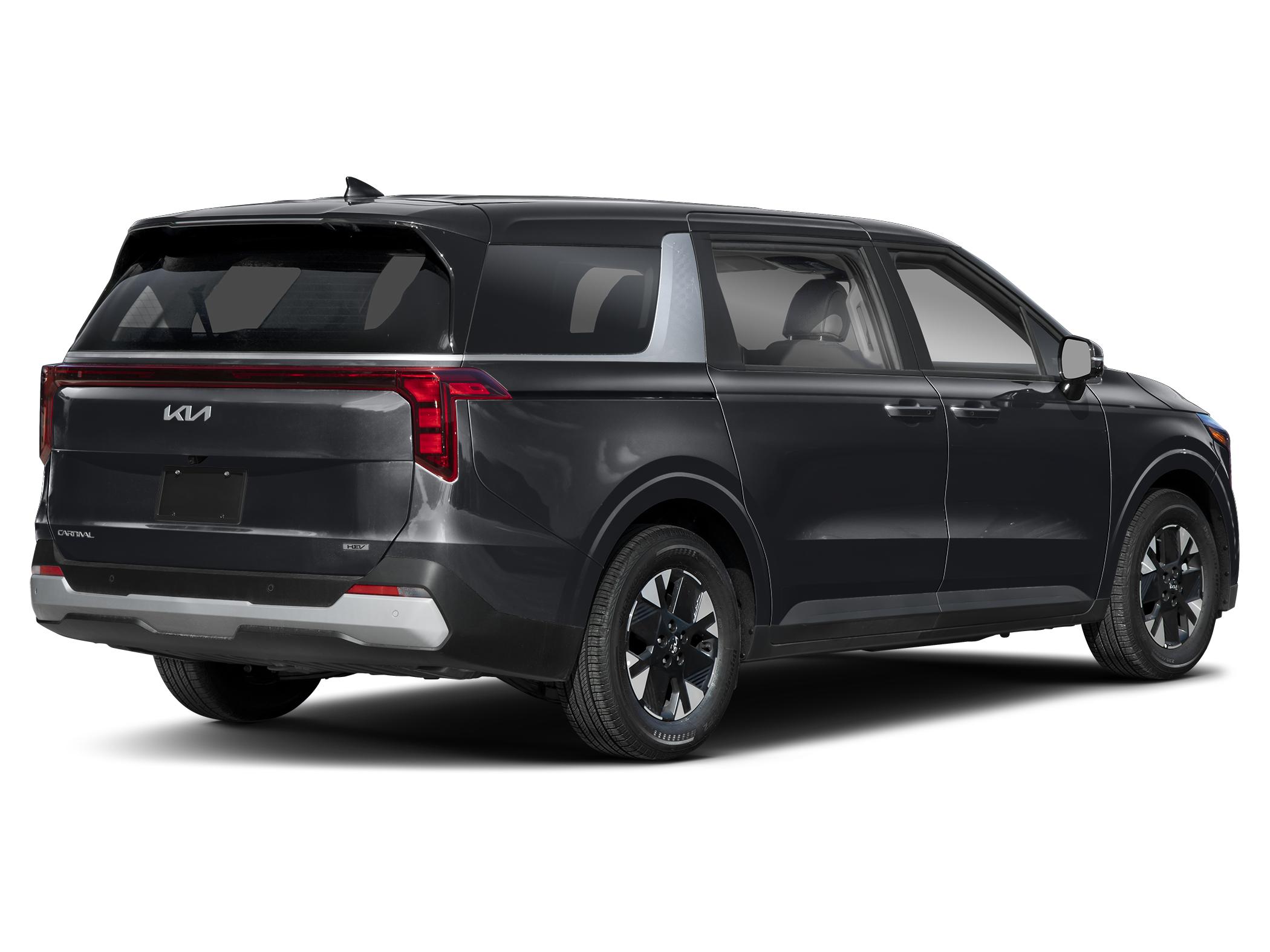 2027 Kia carnival LXS Hybrid — rear three-quarter view