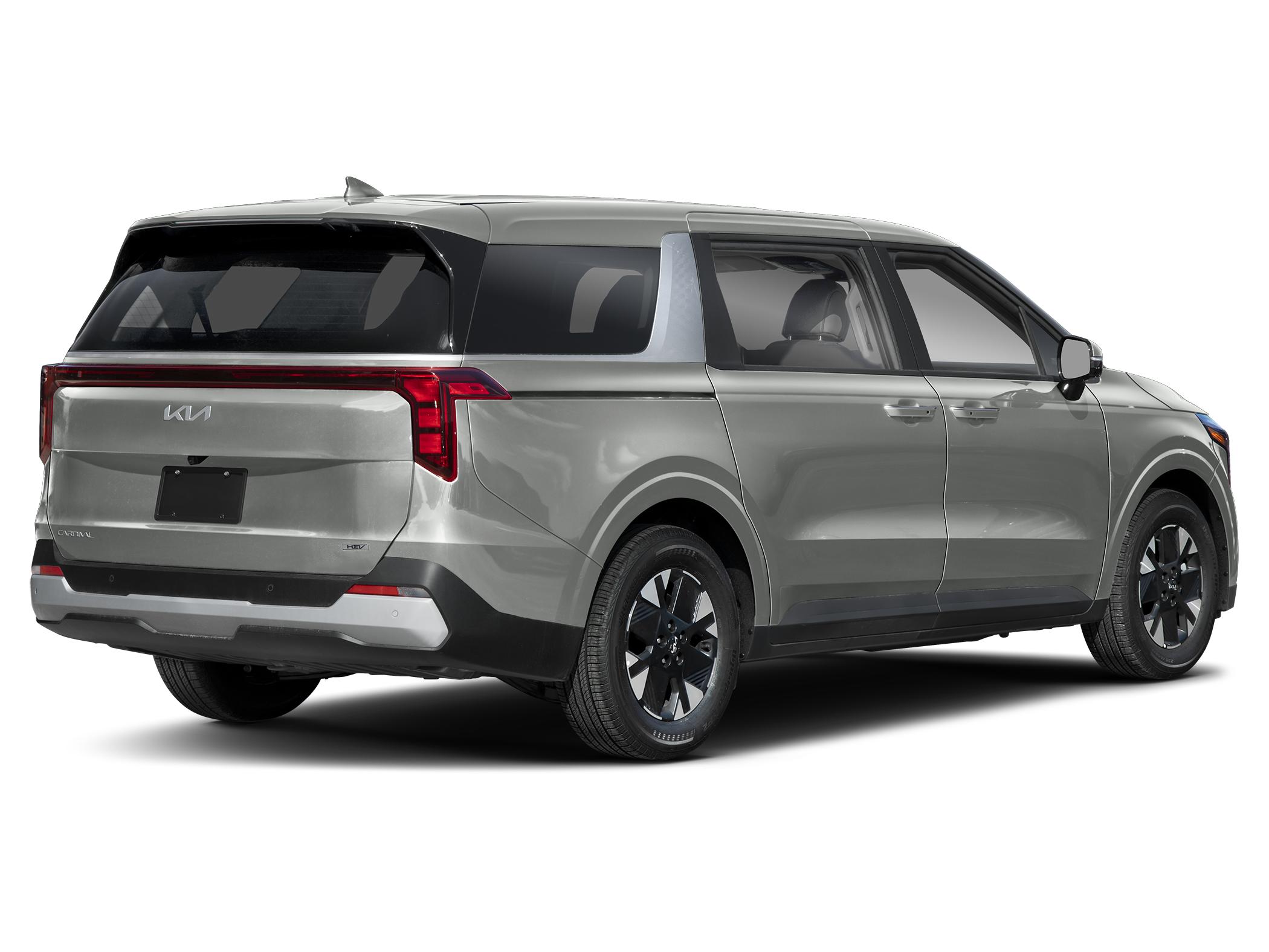 2027 Kia carnival LXS Hybrid — rear three-quarter view