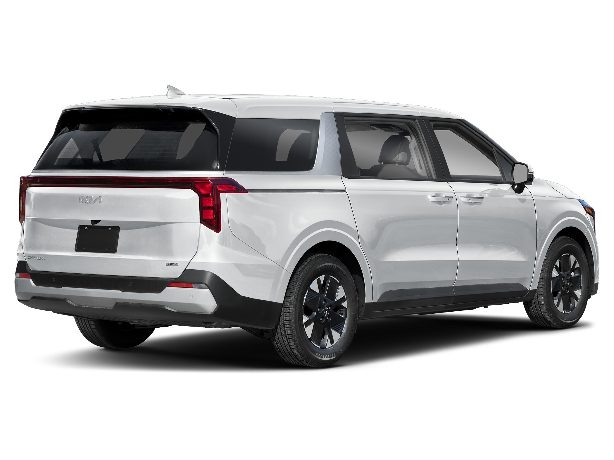 2027 Kia carnival LXS Hybrid — rear three-quarter view