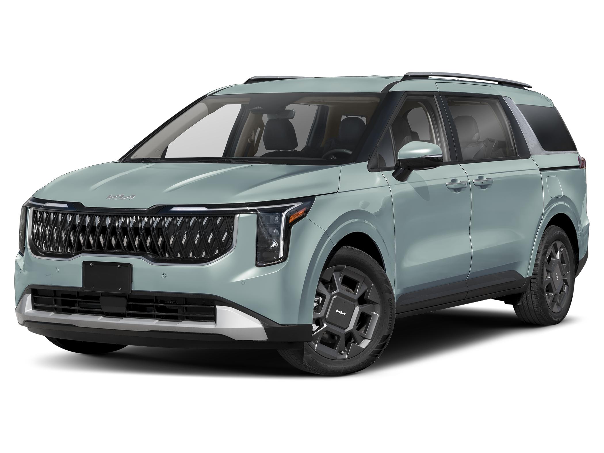 2027 Kia carnival EX Hybrid — front three-quarter view