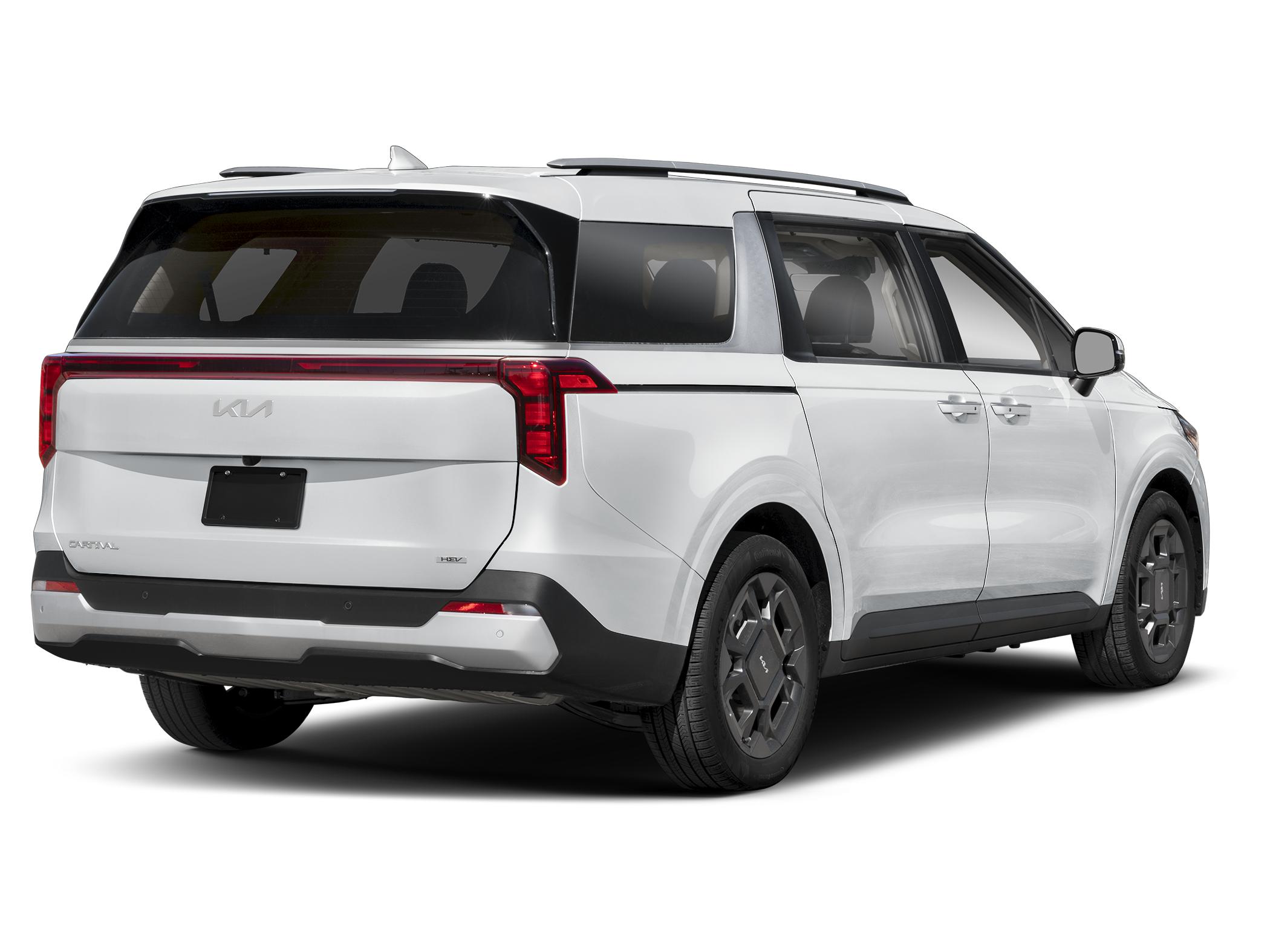 2027 Kia carnival EX Hybrid — rear three-quarter view