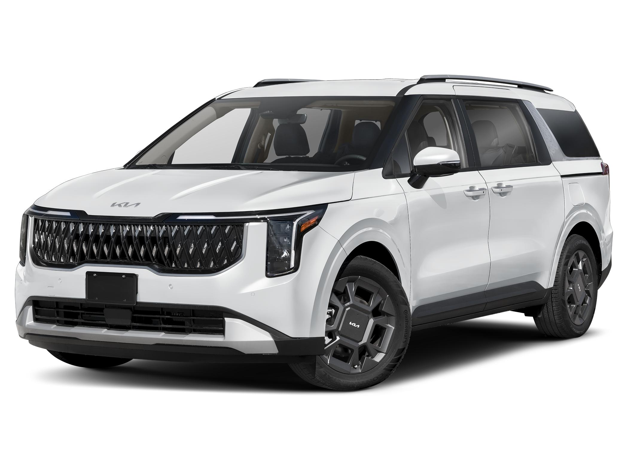 2027 Kia carnival EX Hybrid — front three-quarter view
