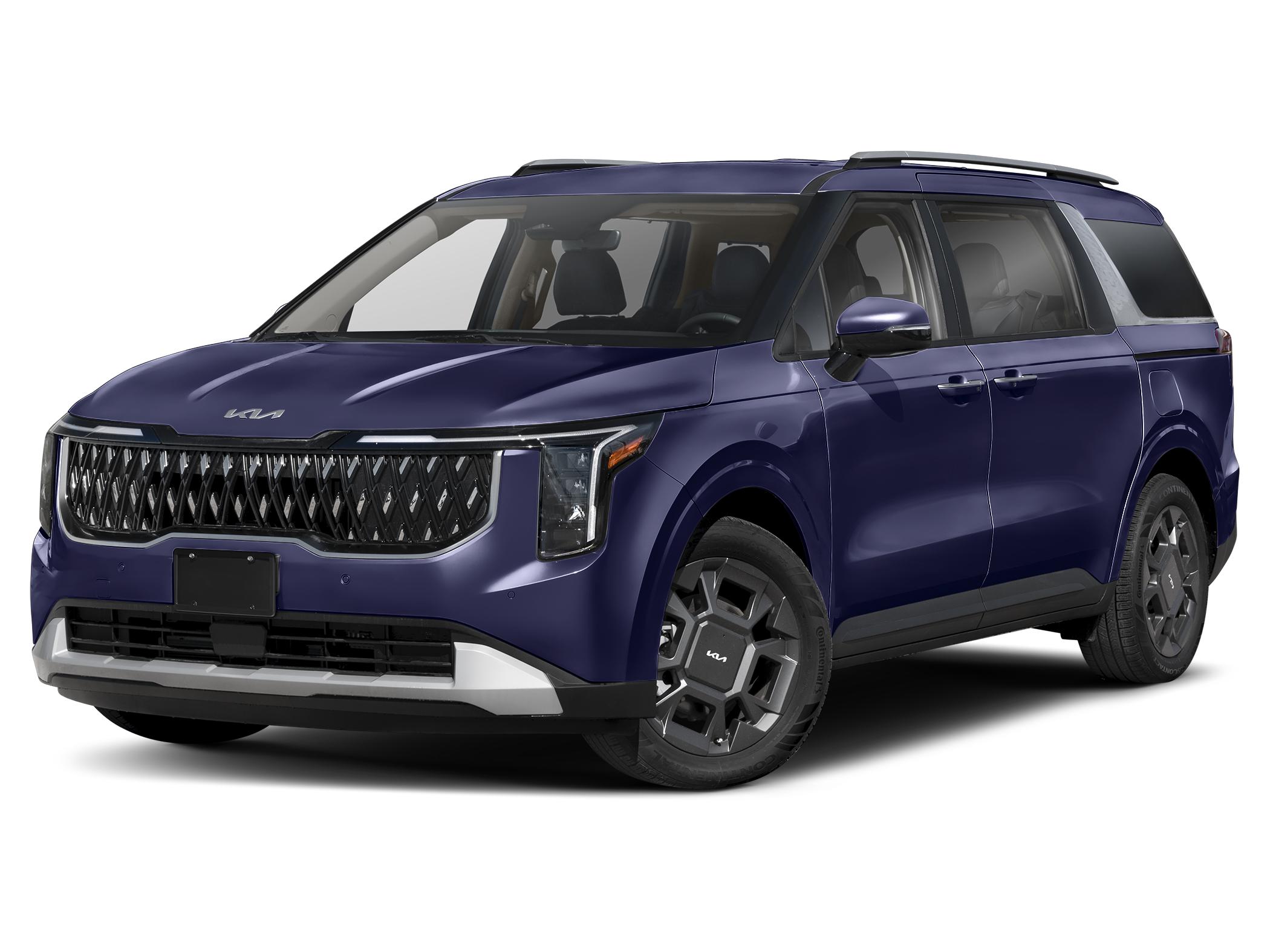 2027 Kia carnival EX Hybrid — front three-quarter view