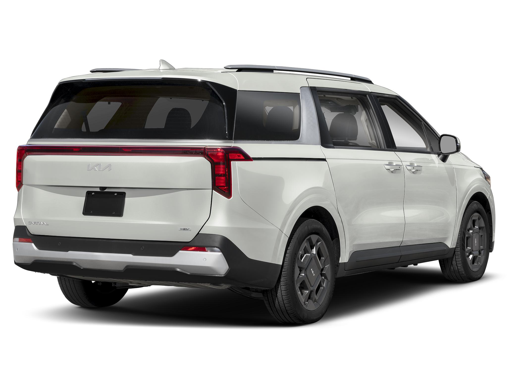 2027 Kia carnival EX Hybrid — rear three-quarter view