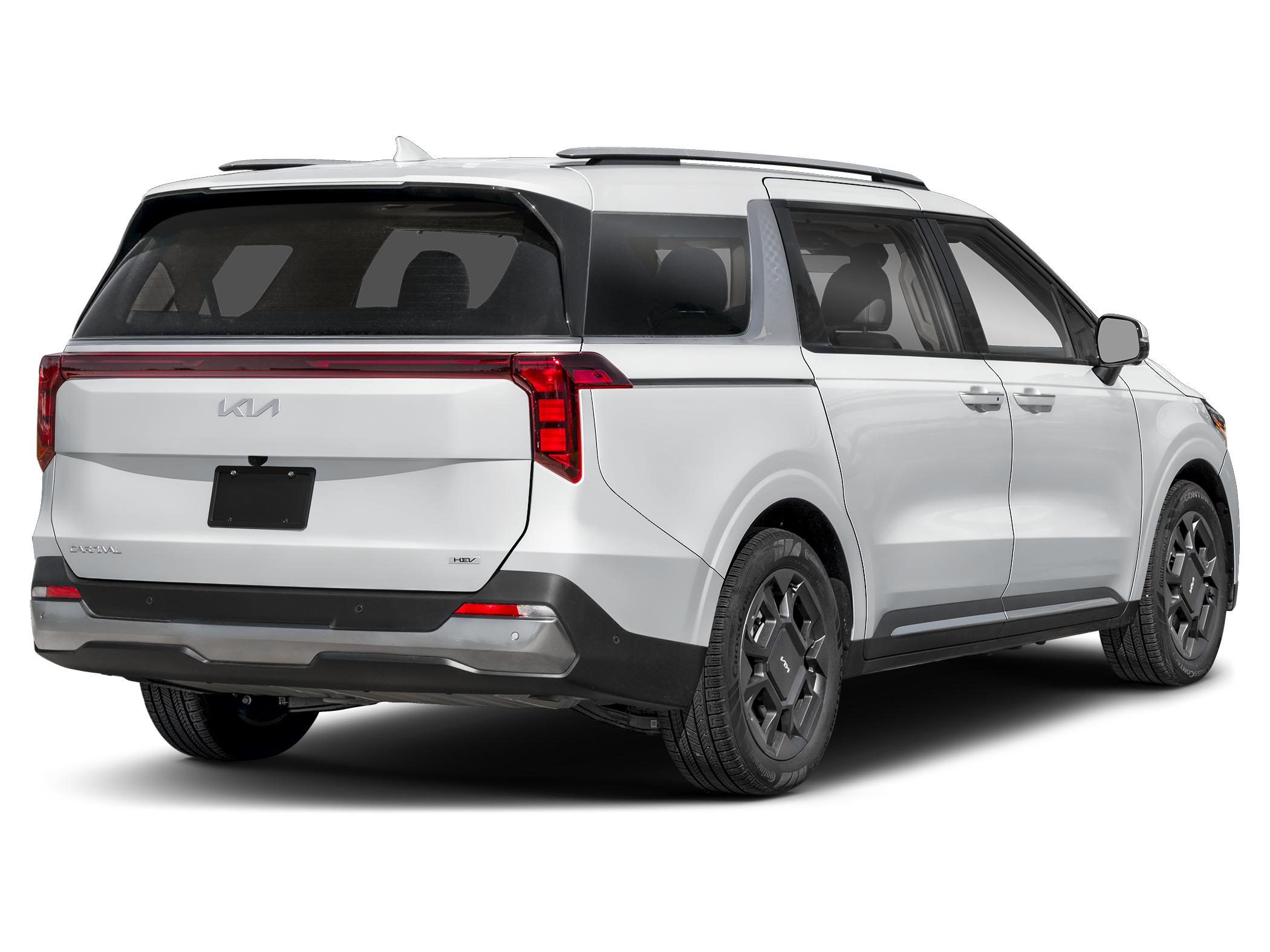 2027 Kia carnival SX Hybrid — rear three-quarter view