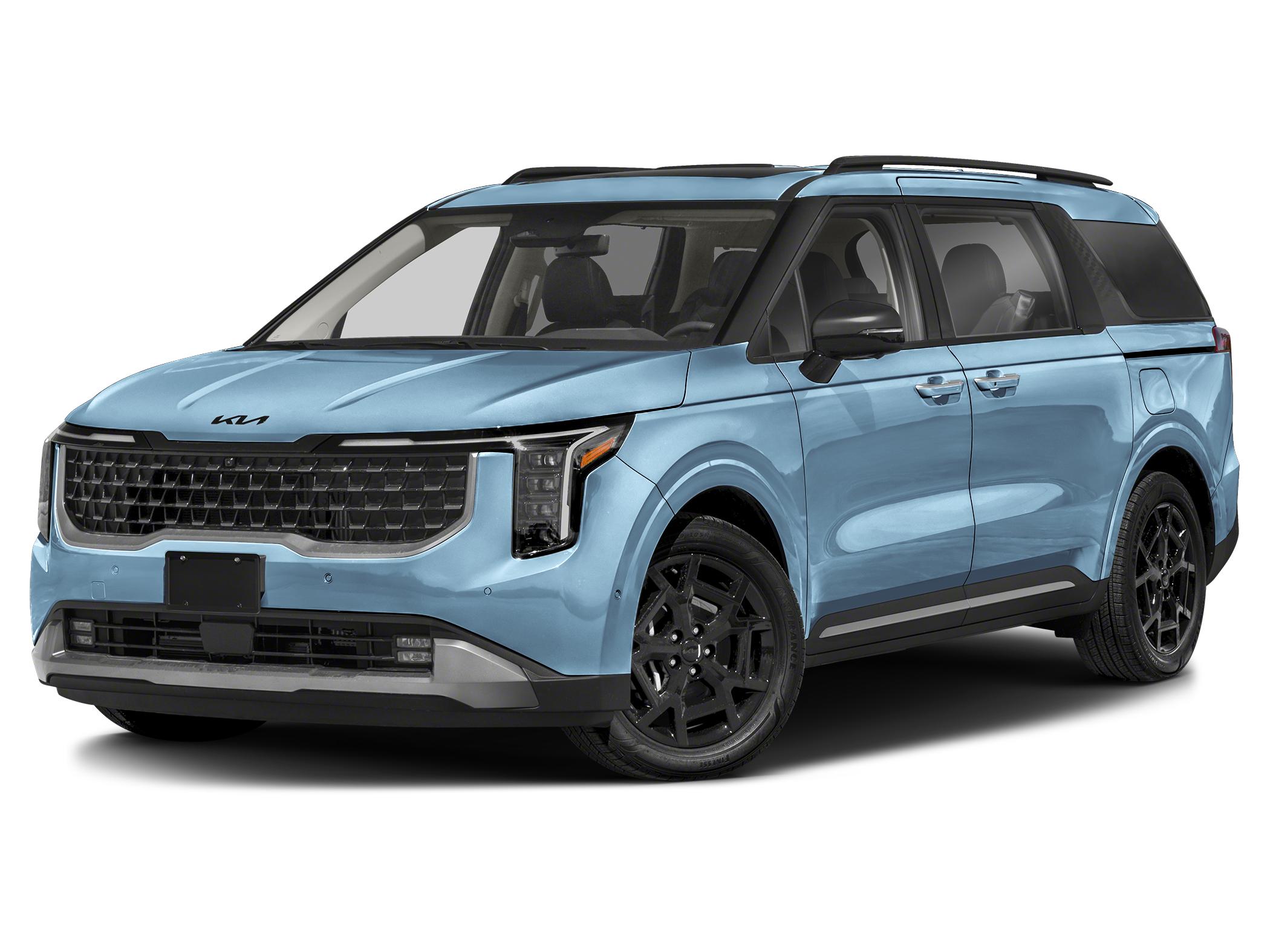 2027 Kia carnival SX Prestige Hybrid — front three-quarter view