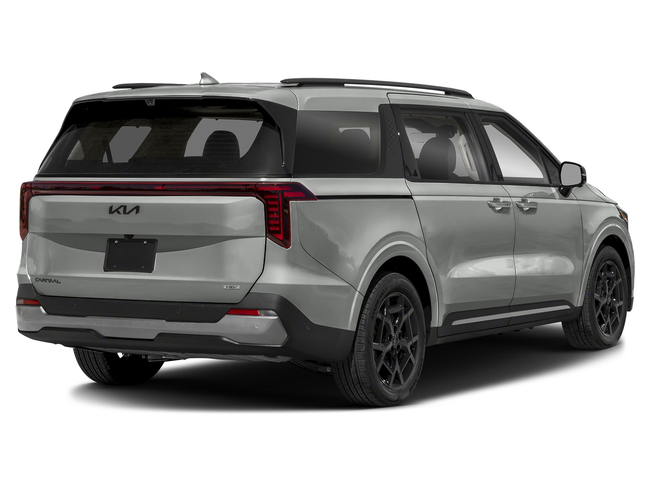 2027 Kia carnival SX Prestige Hybrid — rear three-quarter view