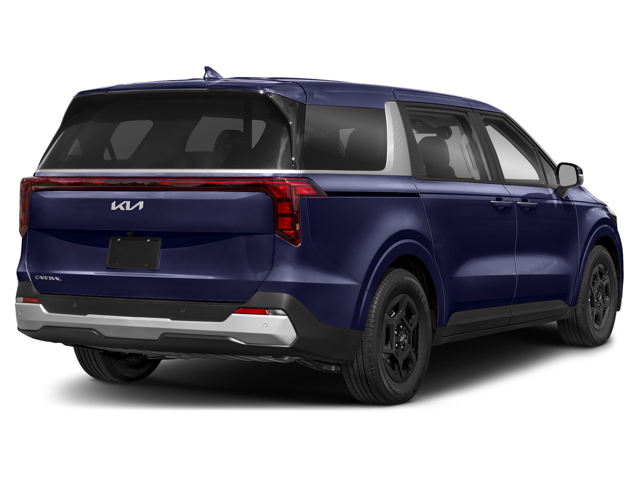 2027 Kia carnival LXS — rear three-quarter view
