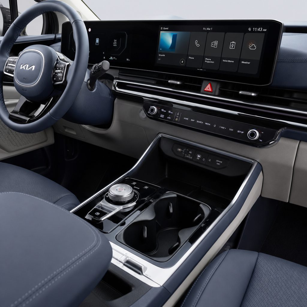 2027 Kia carnival EX — Navy/gray Leather