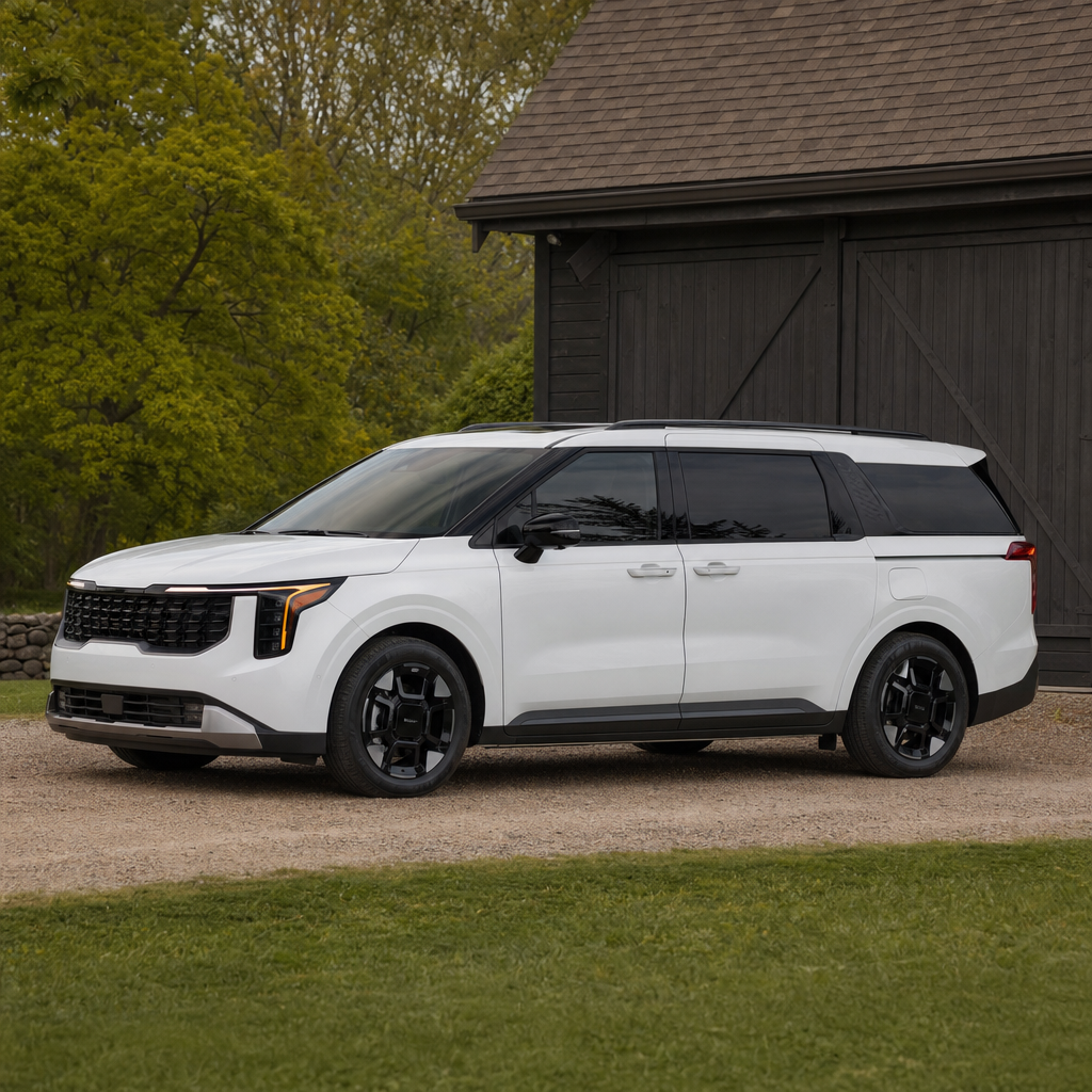 2027 Kia carnival SX Prestige Hybrid — Snow White Pearl
