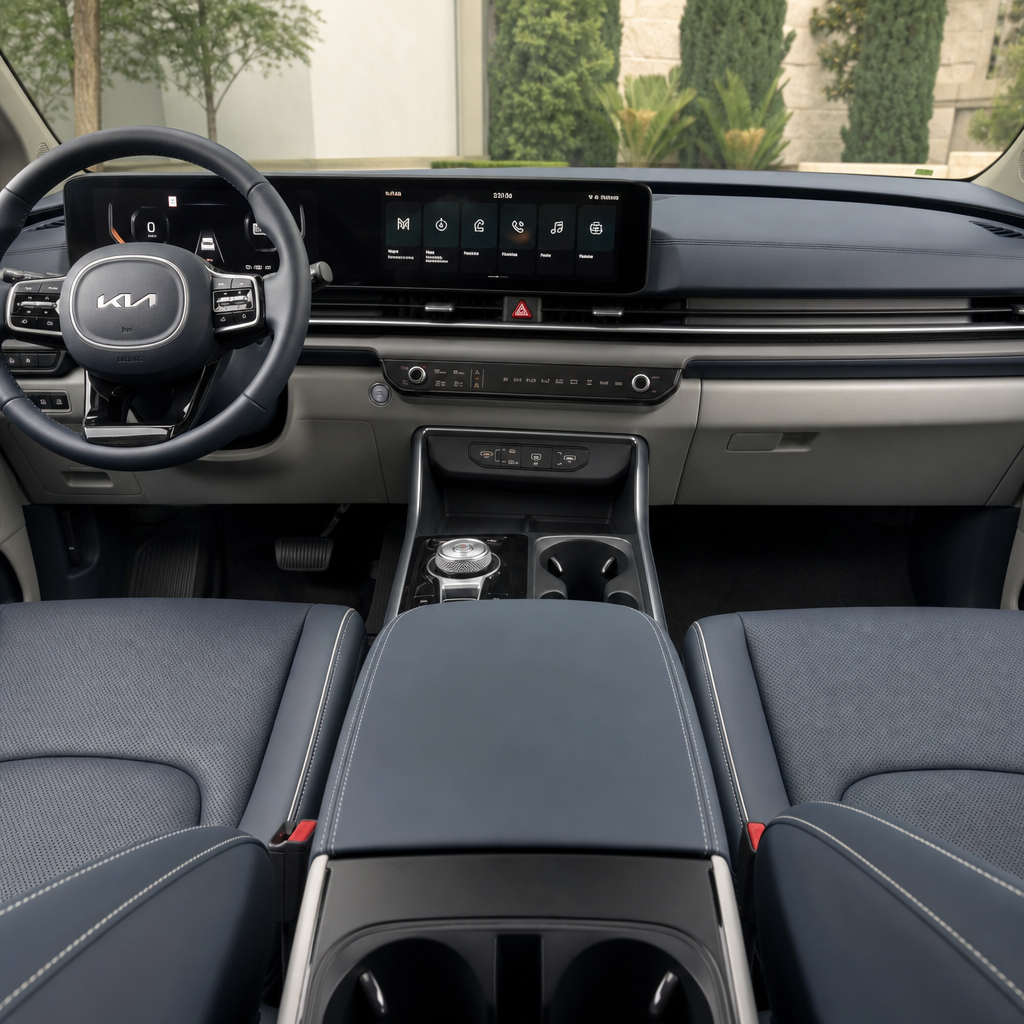 2027 Kia carnival EX — Navy/gray Leather