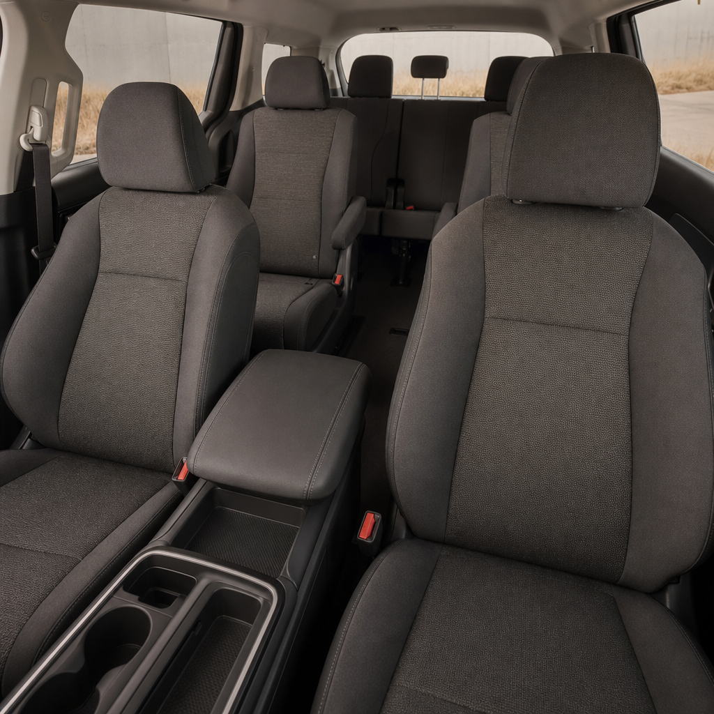 2027 Kia carnival LX — Taupe/off-black Cloth