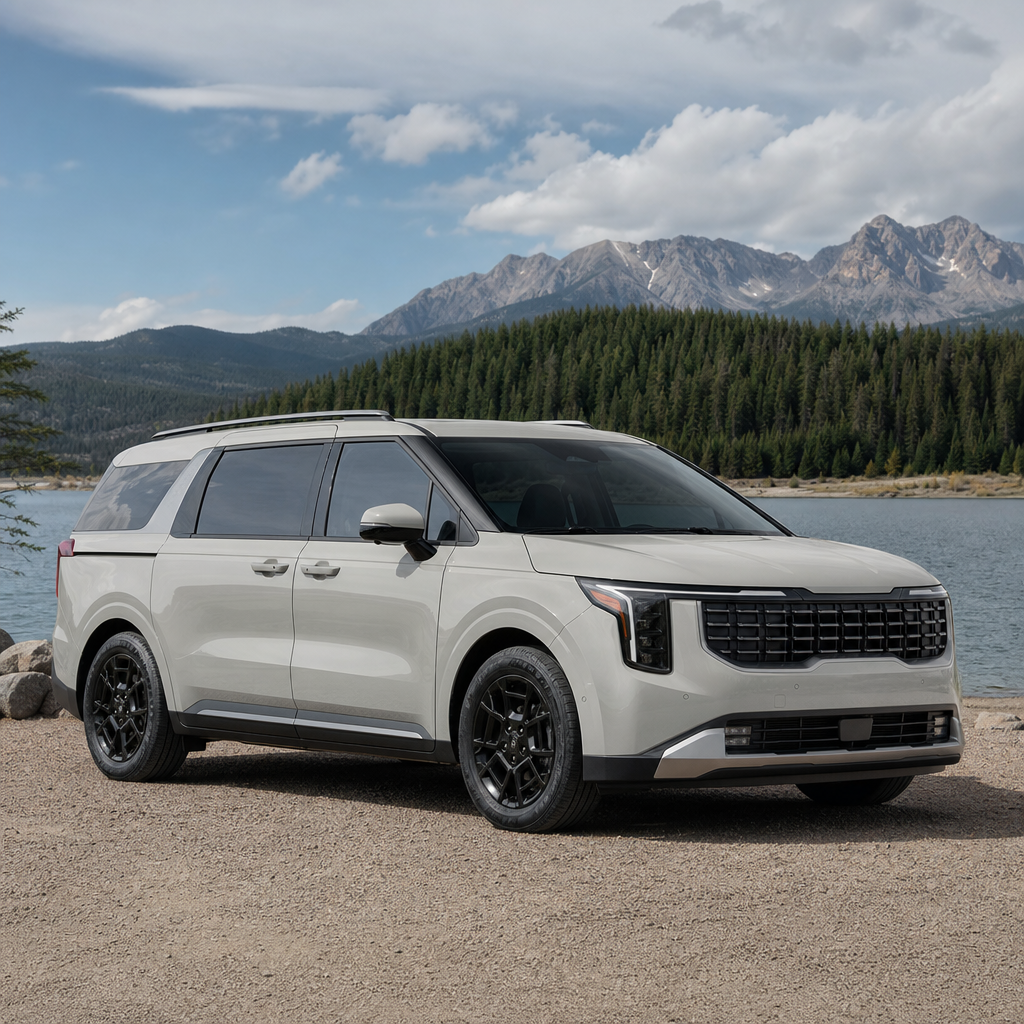 2027 Kia carnival SX Hybrid — Ivory Silver