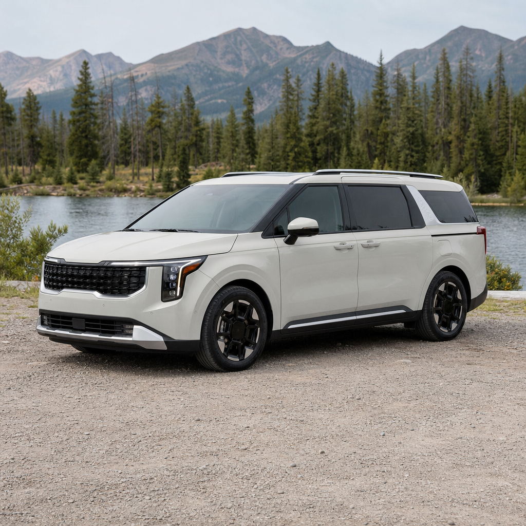 2027 Kia carnival SX Hybrid — Ivory Silver