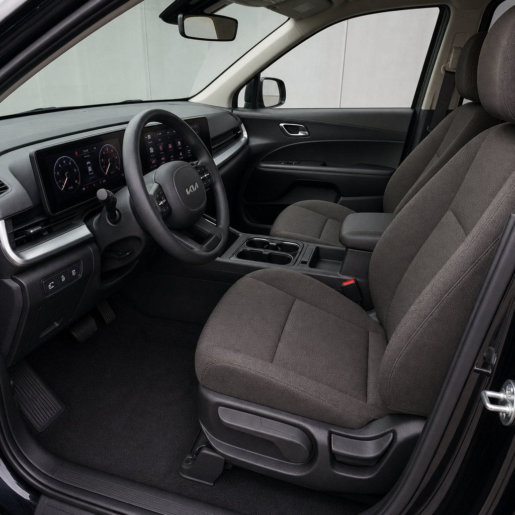 2027 Kia carnival LX — Taupe/off-black Cloth
