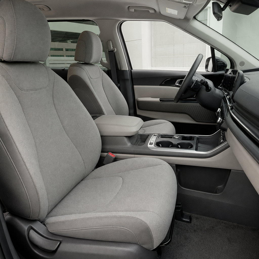 2027 Kia carnival LX — Taupe/Off-Black
