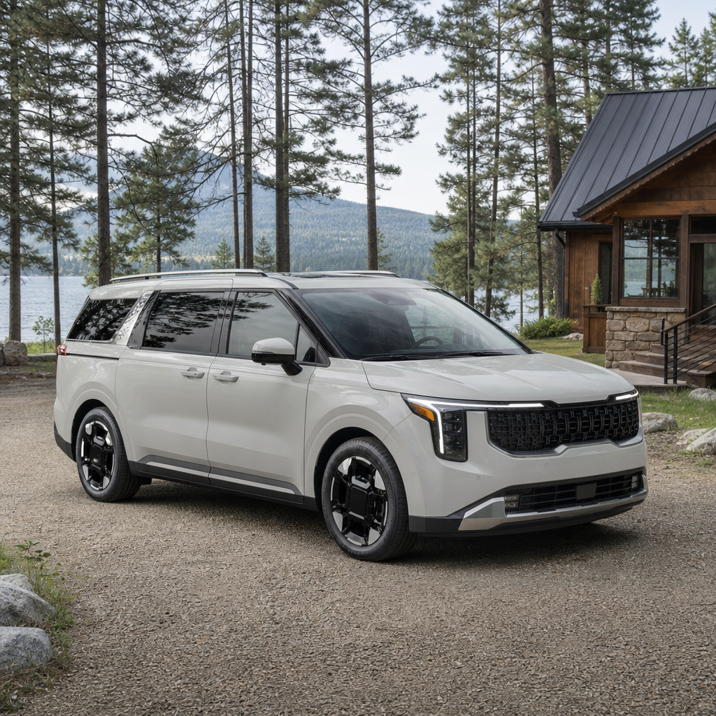 2027 Kia carnival SX Hybrid — Ivory Silver